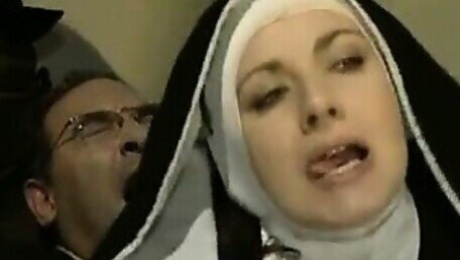 Bad Nun Gives A Blowjob And Does Anal