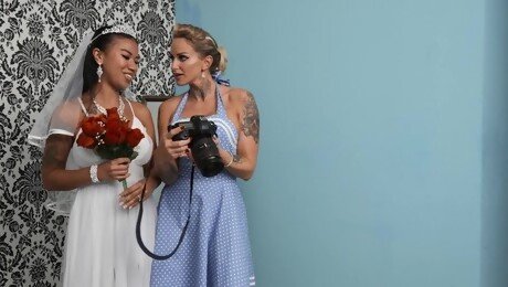 FFM threesome with tattooed chicks - Chantal Danielle & Ameena Green
