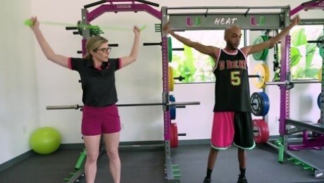 Black man fucks tight pussy and ass of blonde slut Cory Chase