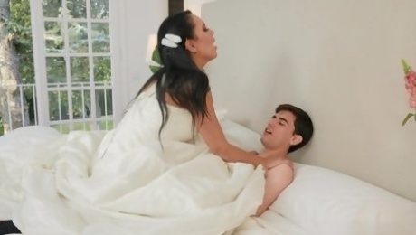 Energized women share a young man's cock like true porn goddesses