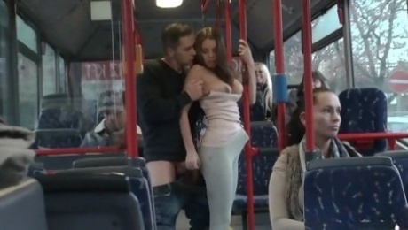 Rough sex in a public bus for the horny Bonnie