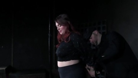 Kinky dude punishes BBW Adora Bell in the dark BDSM room