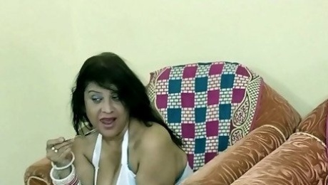Indian hot milf aunty has hot sex with house servant!! Hindi full HD sex