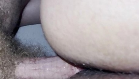 Doggystyle with big fat pregnant girl. Close-up and cum inside