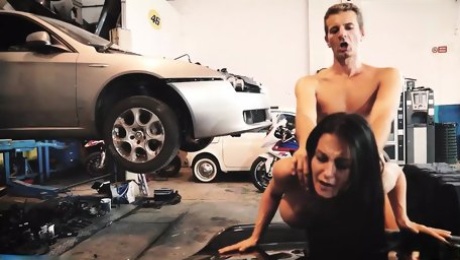 Slutty Garage 2 - Fucked in a Garage of Sluts, Long Haired Slut Gets Fucked by Every Cock That Comes Her Way