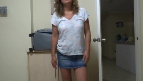58 Year Old Latina Mom Undresses To Fuck Stepson