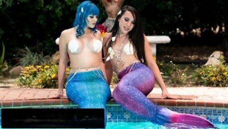 Cis + Trans Mermaids Explore New Bodies In First Time Fuck! With Jewelz Blu & Kasei Kei
