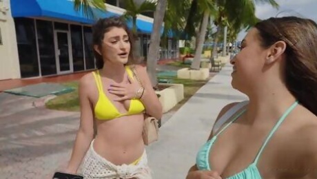 Lascivious Lexi Aaane and Mae Milano at skinny sex